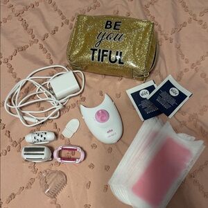 Bundle New  White and Pink Epilator Set